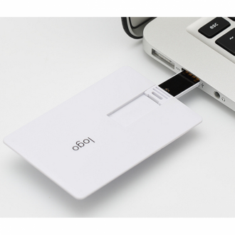 Tarjeta PVC blanca USB 8 GB